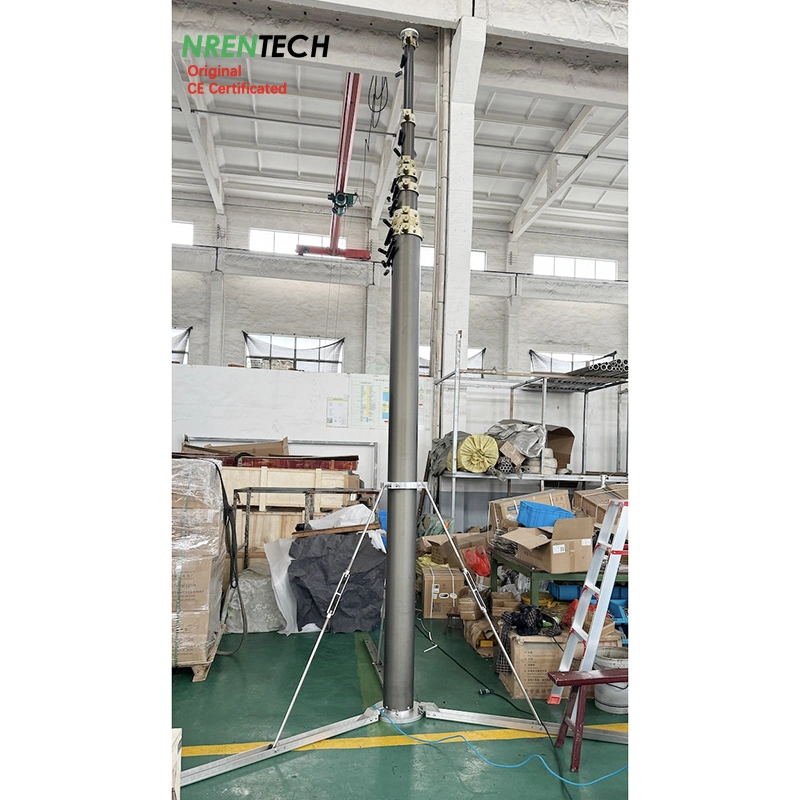 15m Pneumatic Telescopic Mast for Antenna Masts and Towers 2.8m Closed Height-30kg Payloads